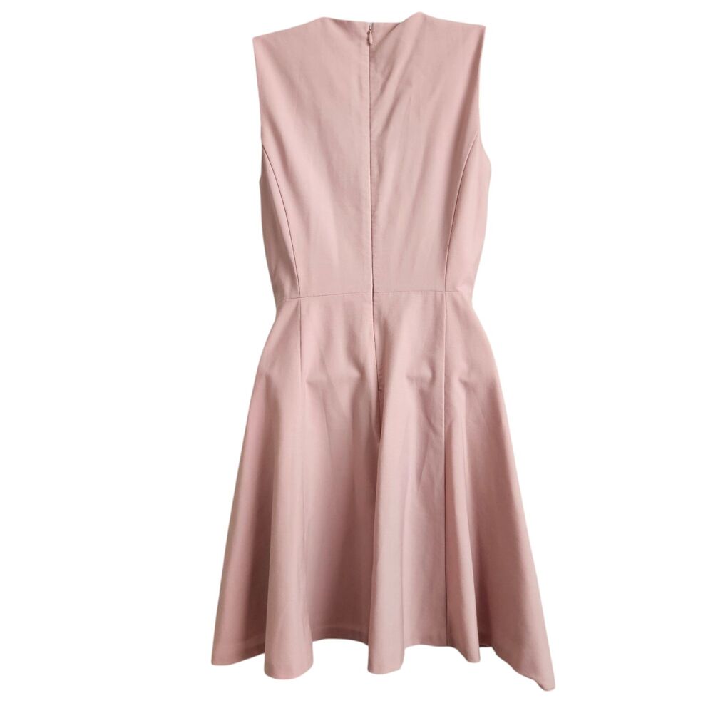 Theory Tillora Mini Dress Womens 2 Pale Pink Virgin Wool Sleeveless Matte - Picture 6 of 9